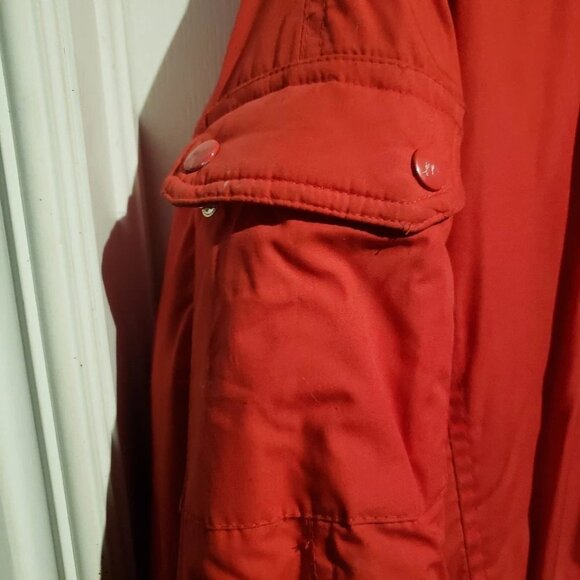 Vintage 80's MOTORCRAFT RACING Jacket L 80s Red coat/jacket Racer Coat - Picture 6 of 8